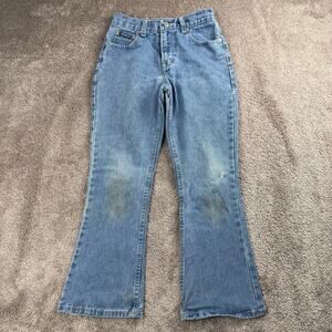 Vintage Jordache Flare Jeans Child Size 10 Distressed Stained 24"